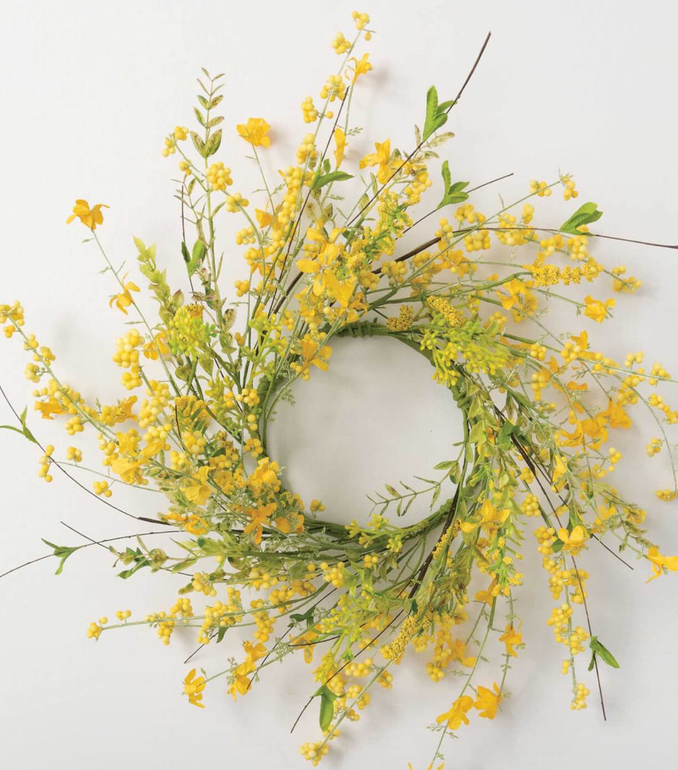 Yellow Wispy Wreath