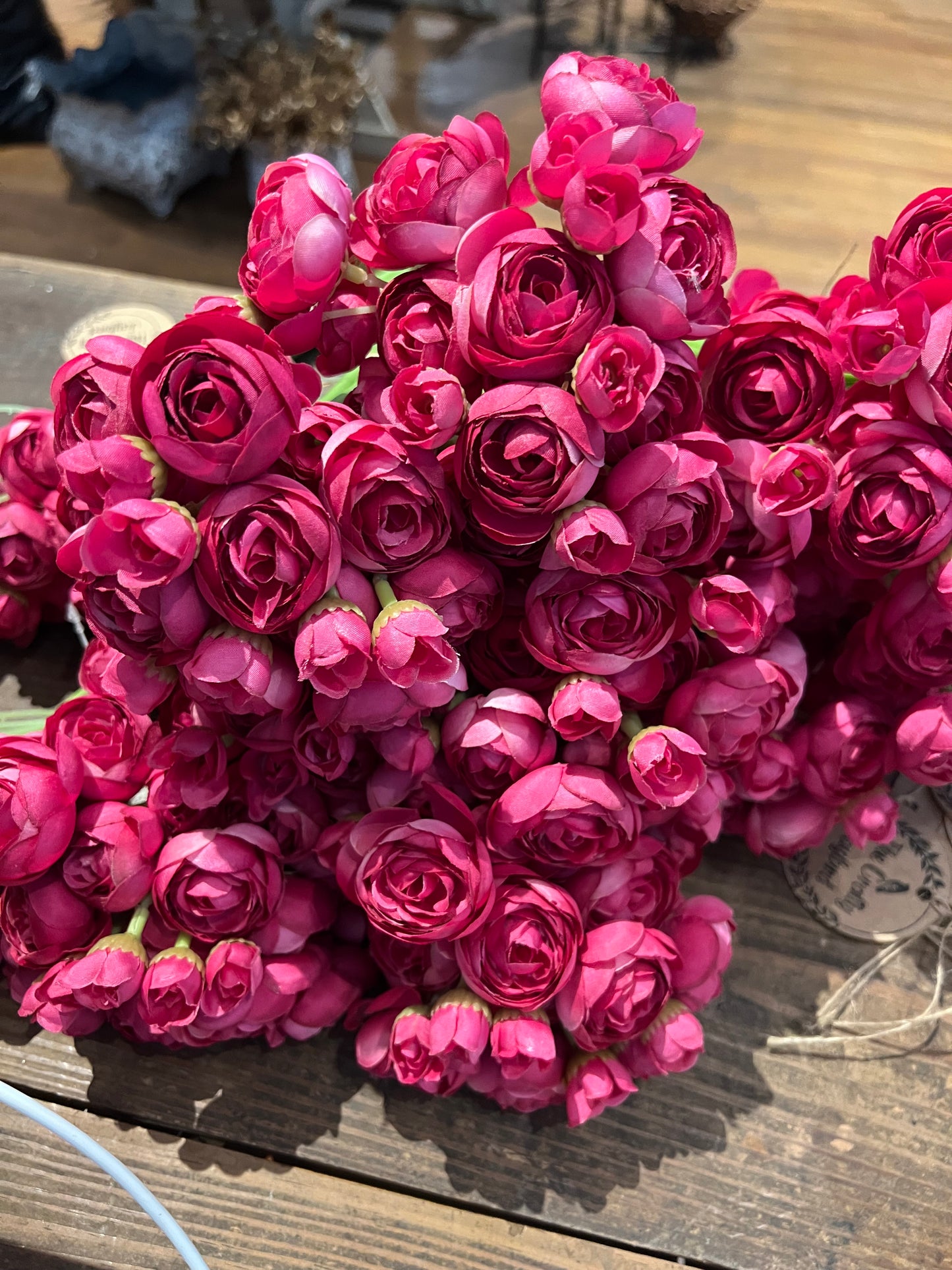 Dark Pink Ranunculus Bush