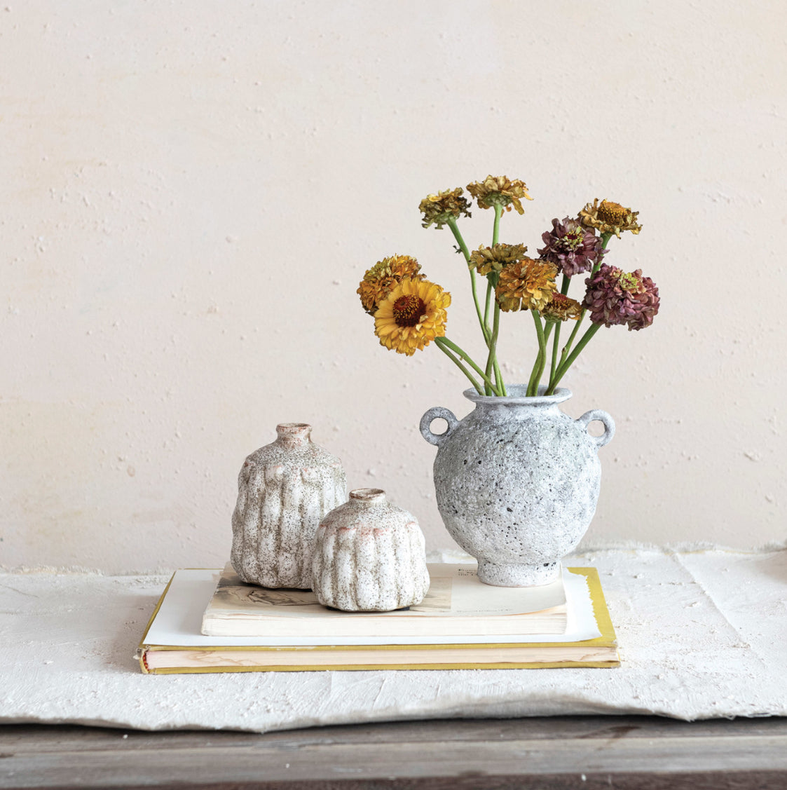 Set of 2 Terracotta Vases