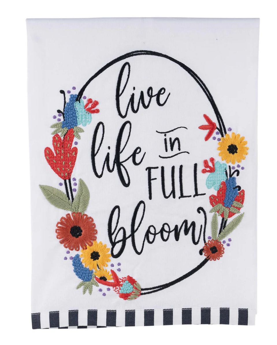 Life in Full Bloom Tea Towel
