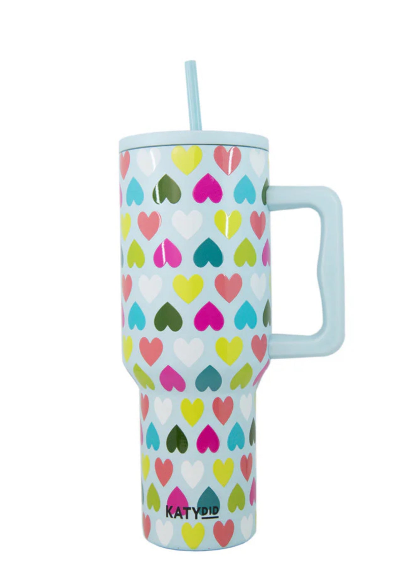 Multicolored Hearts 40 oz. Tumbler
