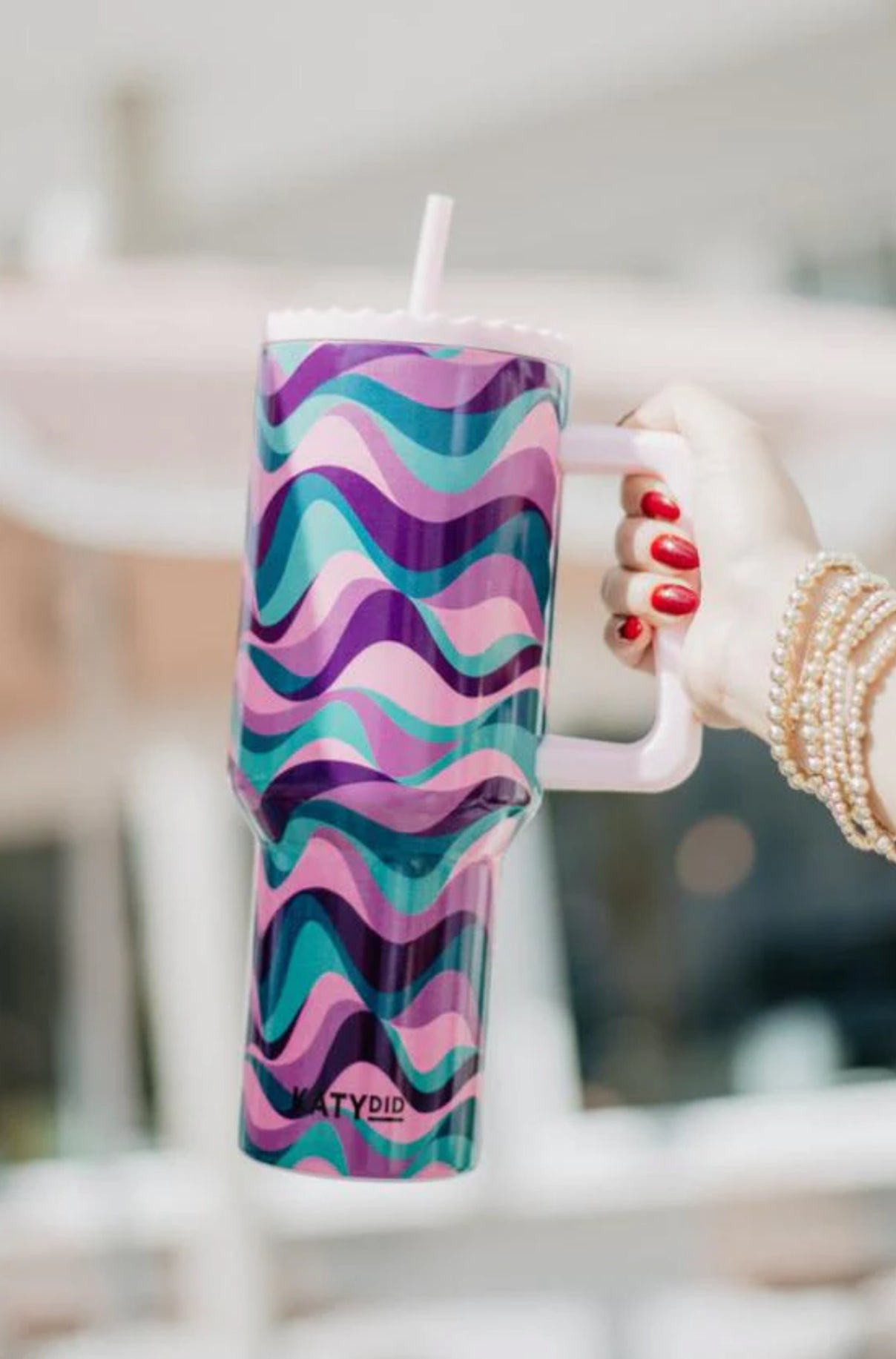 Pink, Purple, Green Swirl 40 oz.