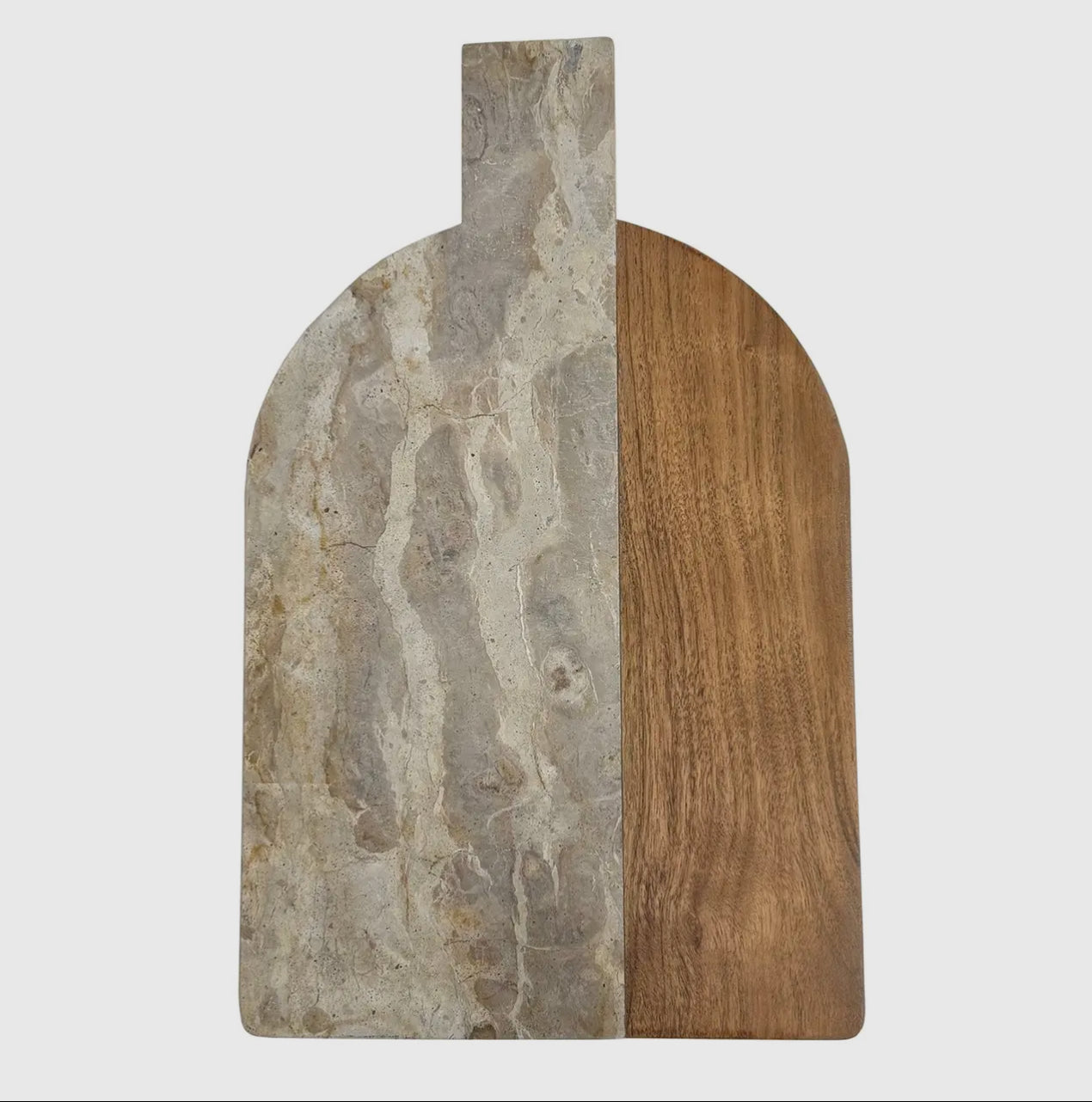 Arched Marble & Acacia Wood Charcuterie Board