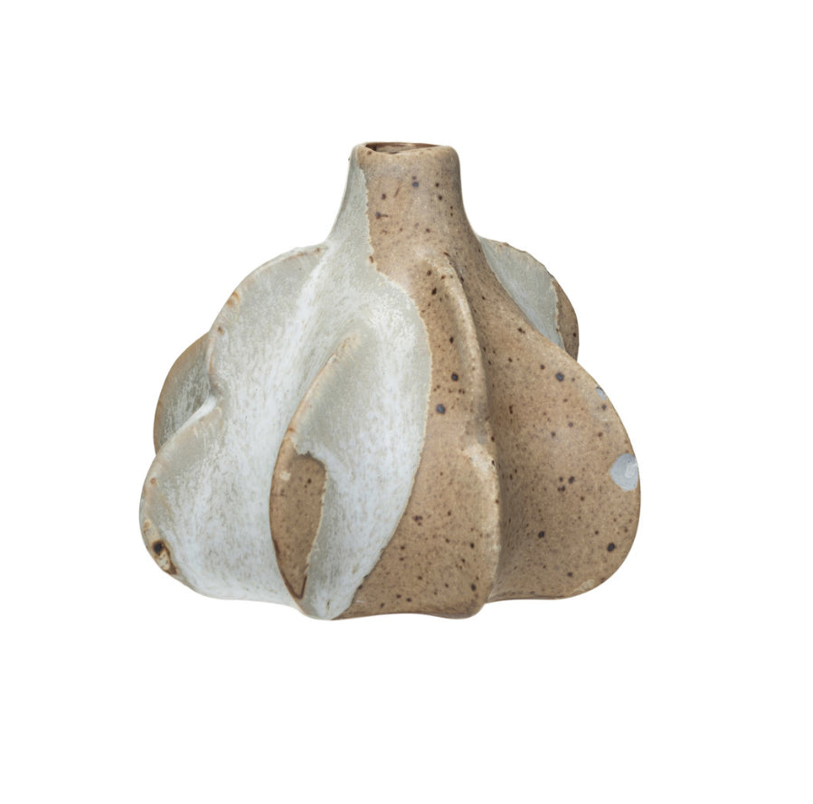 Textured Stoneware Formed Vase