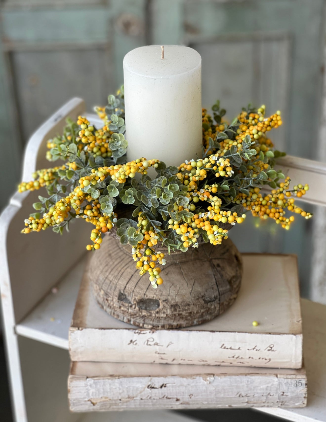 Yellow Kimber Berry Candle Ring