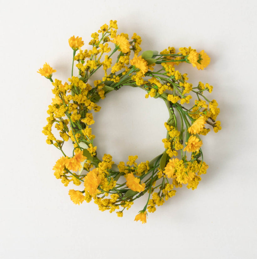 Yellow Wildflower Mini Wreath