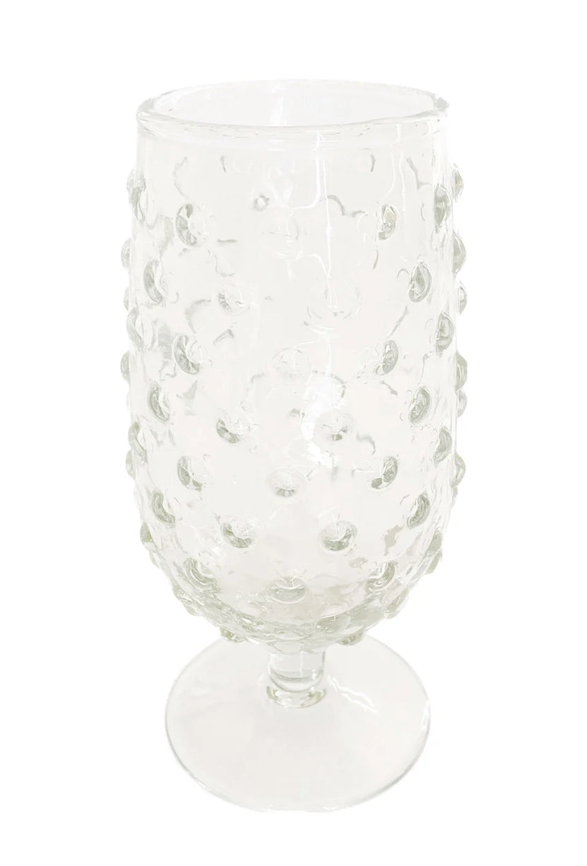 12 oz Hobnail Stemmed Drinking Glass