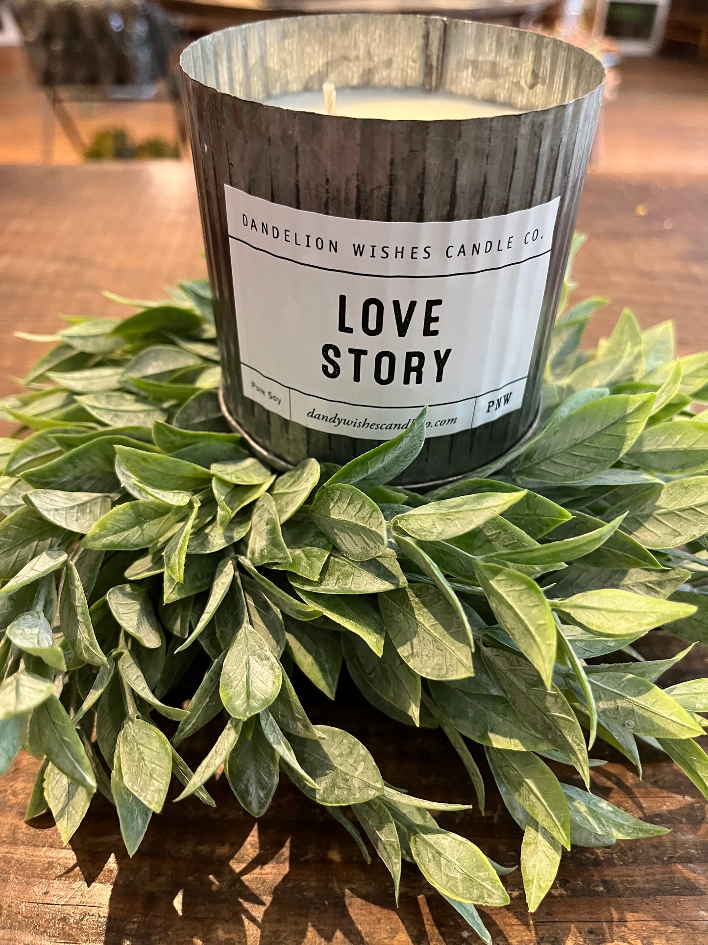 Love Story 12 oz. Galvanized Tin Candle