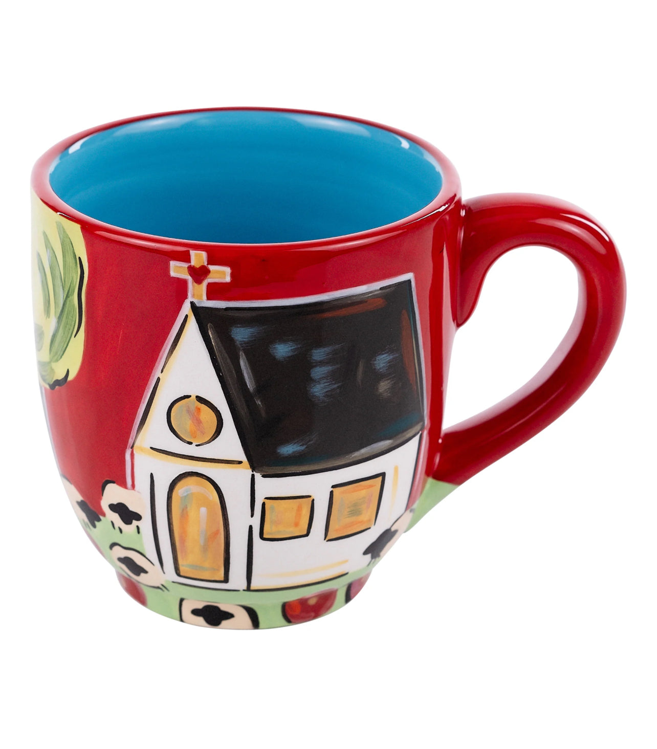 Red Church Mug