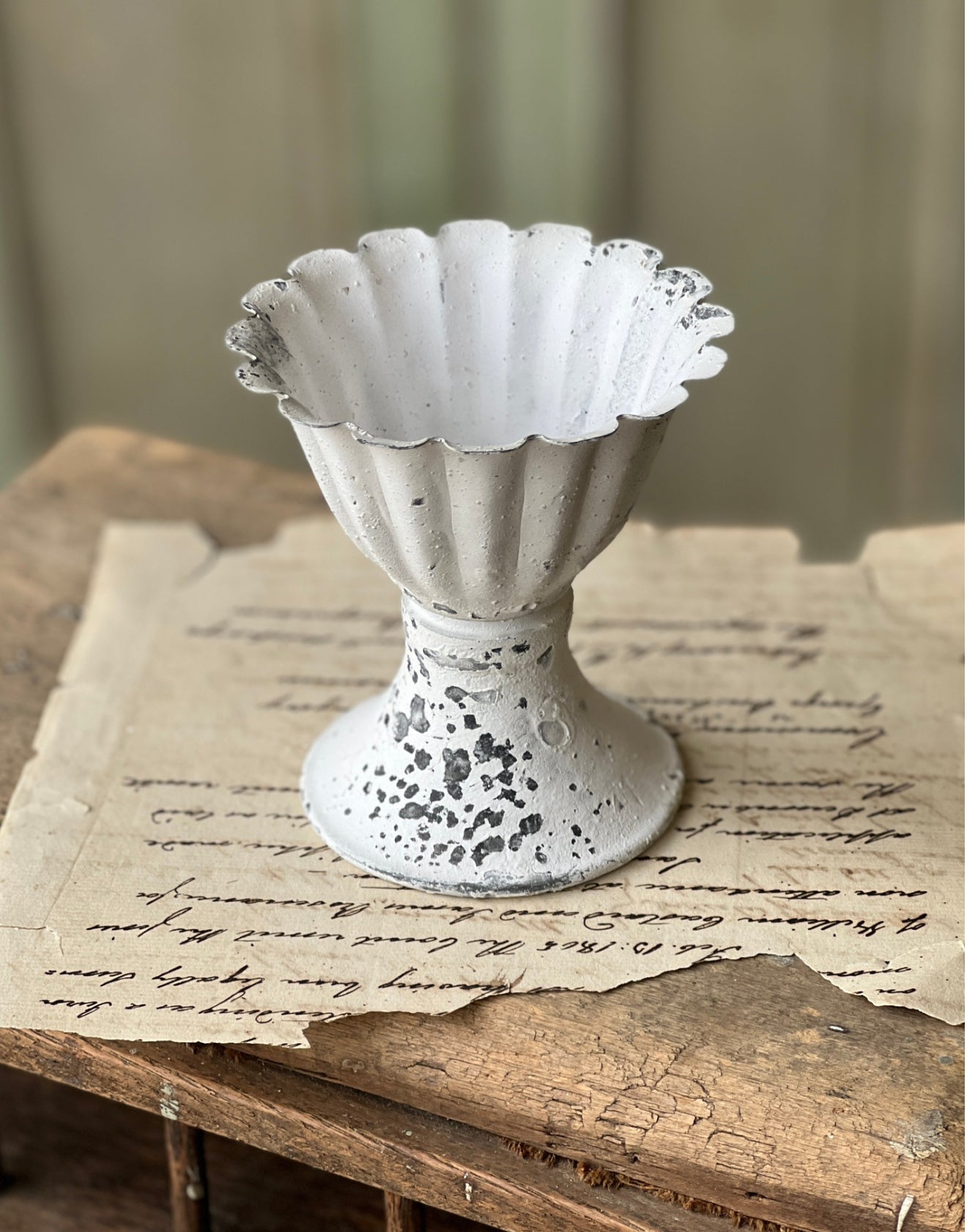 Antheil Fluted Cream Vase