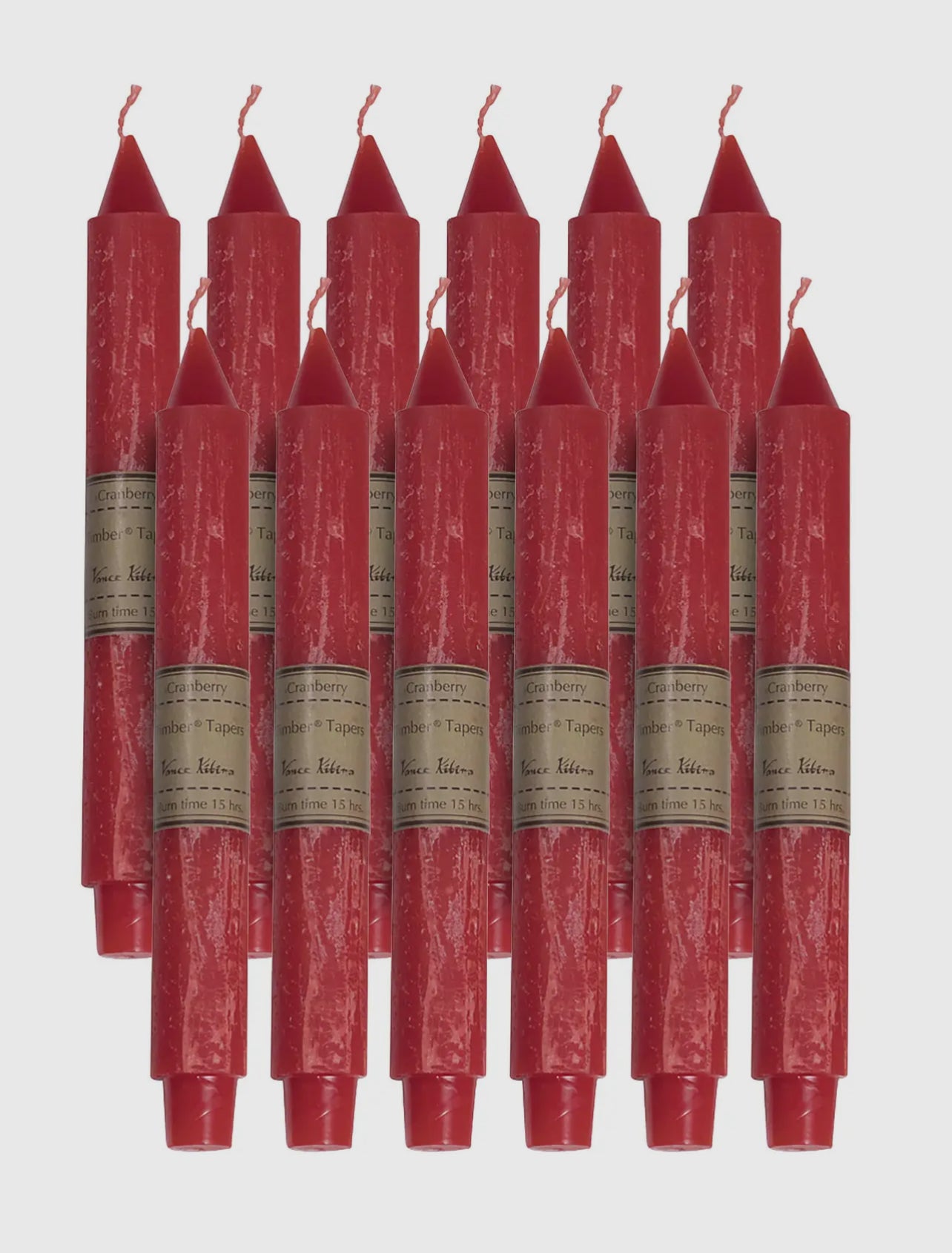 Cranberry Taper Candles