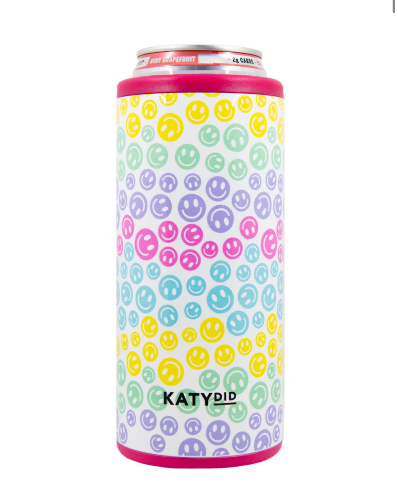 Happy Face Slim Can Cooler