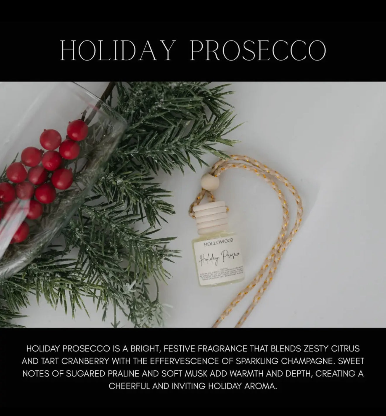 Holiday Prosecco Car Diffuser