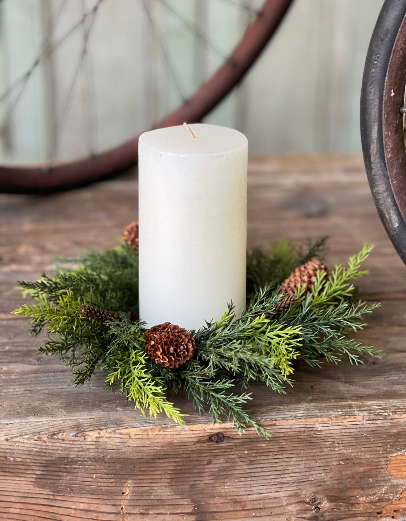 Large Prickly Pine Candle Ring