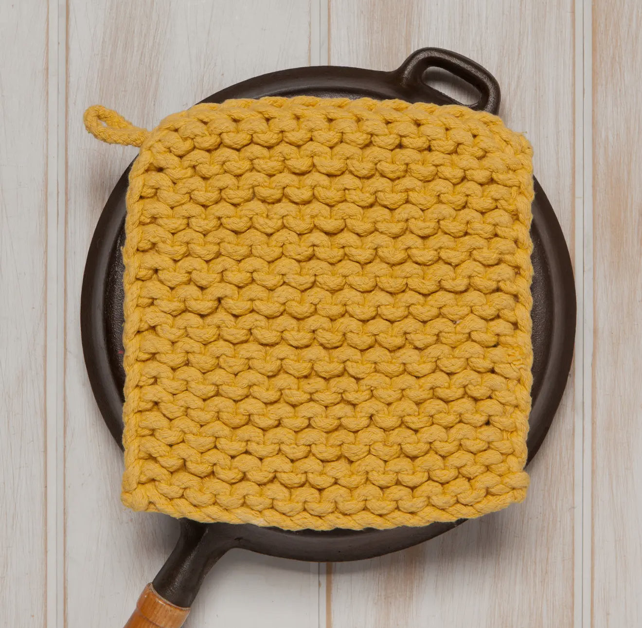 Mustard Yellow Knit Potholder