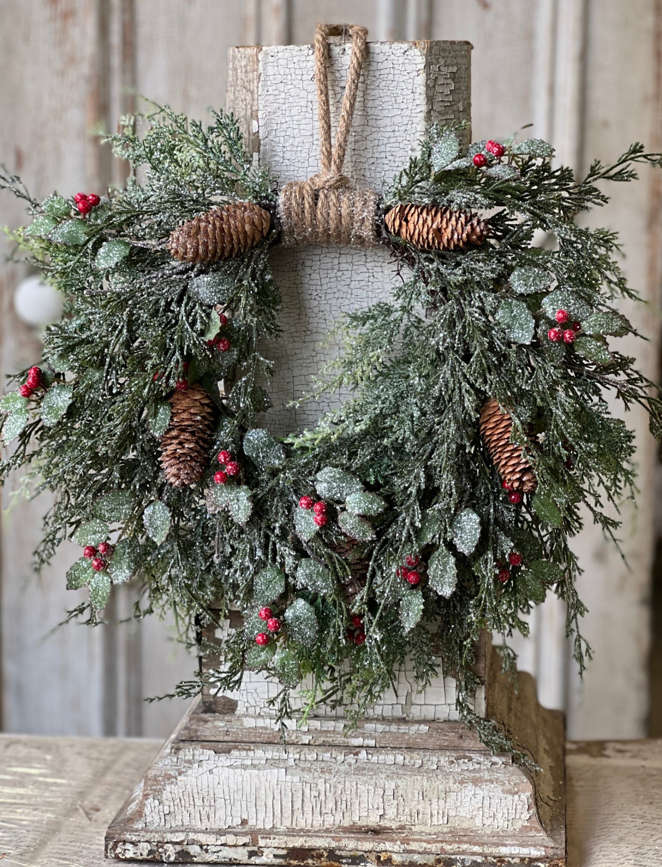 Holly Hill Cedar Hanging Wreath