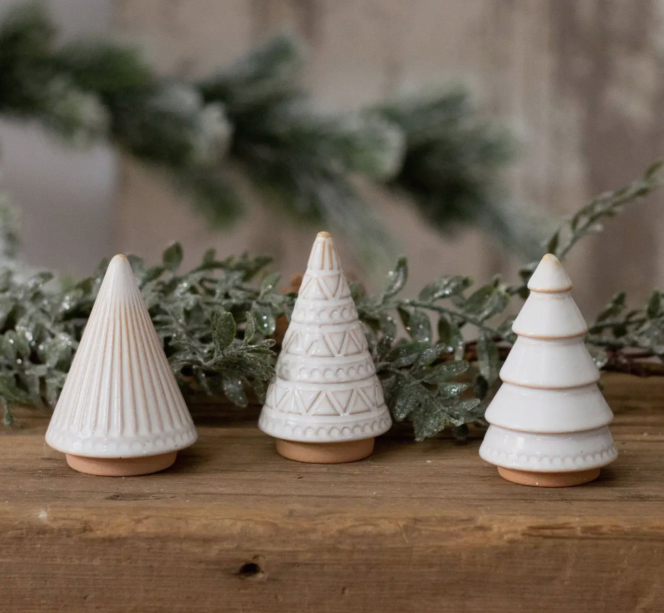 Set of 3 Mini Reactive Glaze Trees