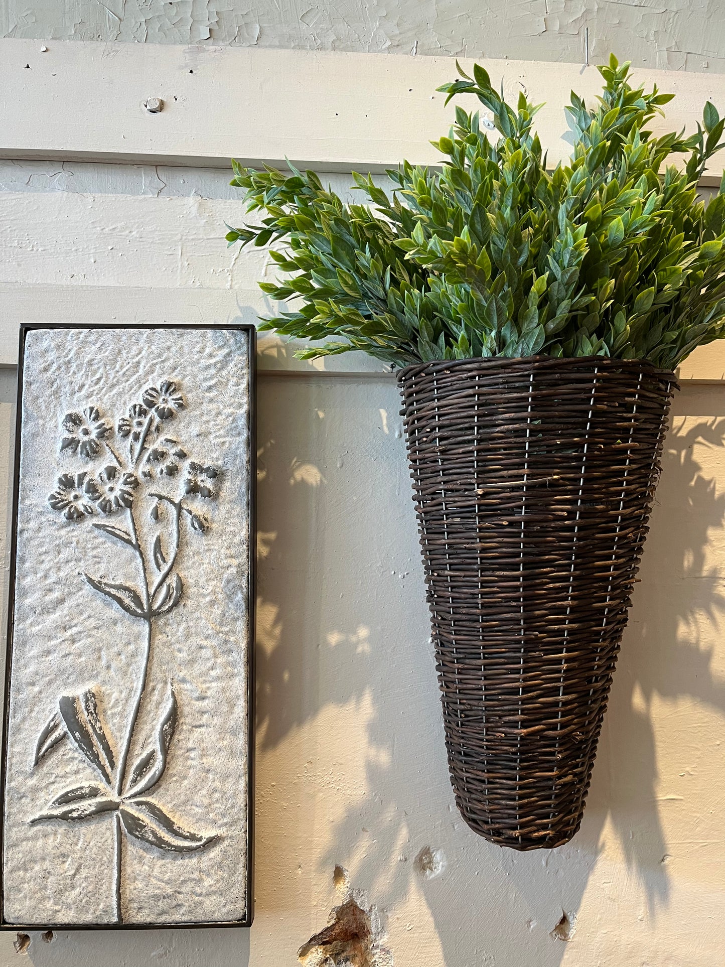 Wicker Rattan Hanging Basket