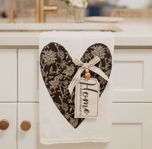 Home is Where Your Heart Is Tea Towel