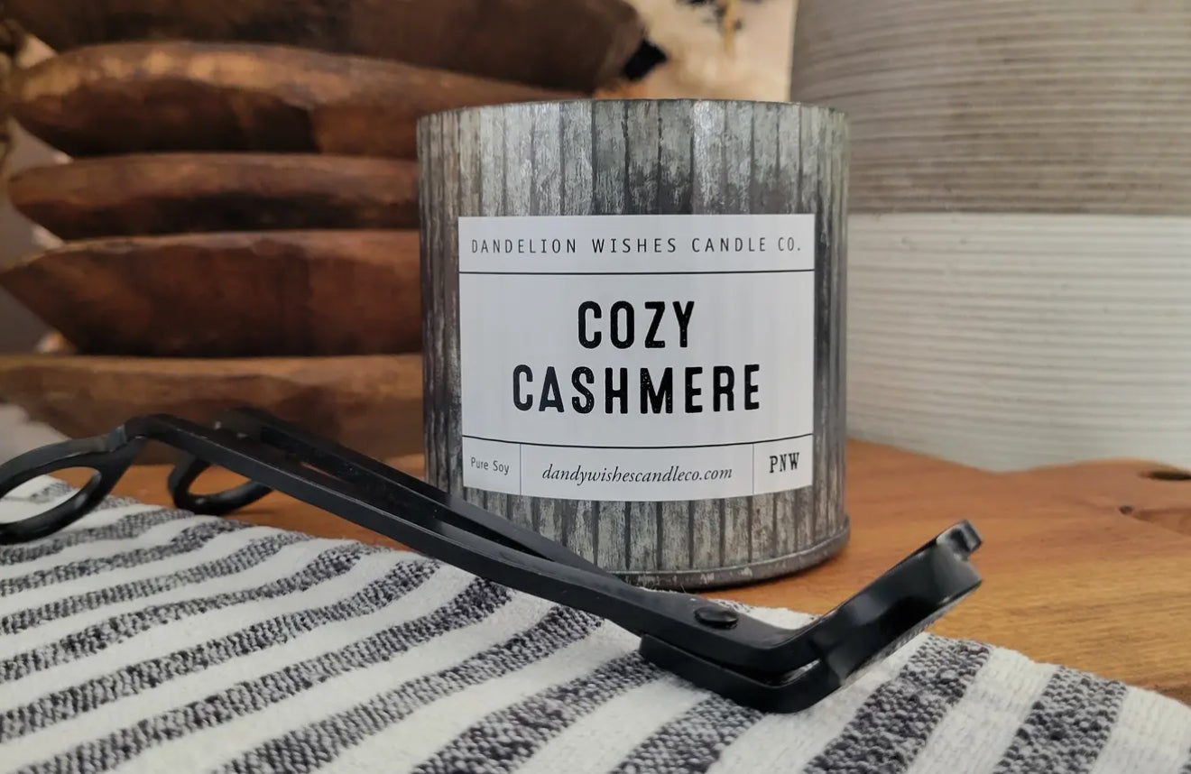 Cozy Cashmere 12 oz. Galvanized Tin Candle