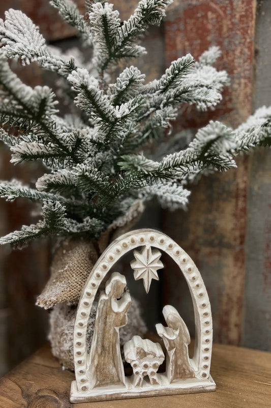 Wooden Beaded Nativity