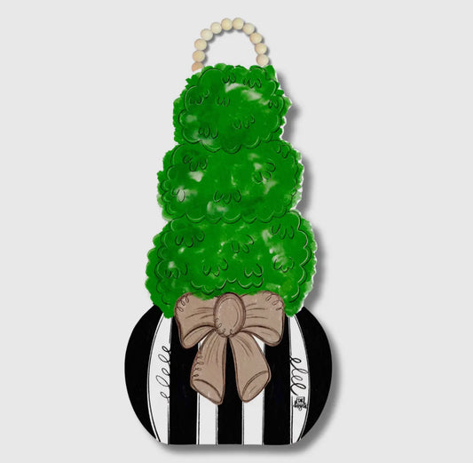 DK Mocha Topiary Door Hanger