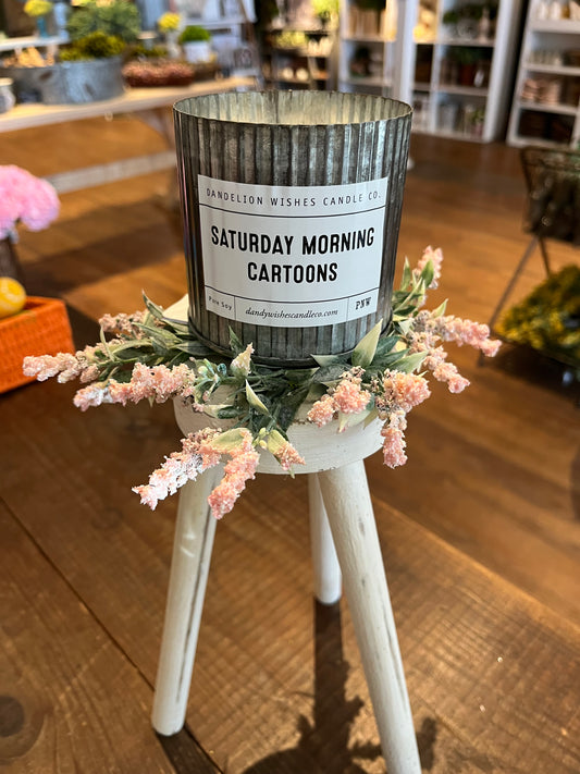 Saturday Morning Cartoons 12 oz. Galvanized Tin Candle