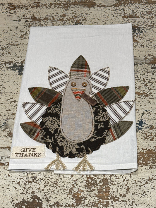 Give Thanks Turkey Tea Towel
