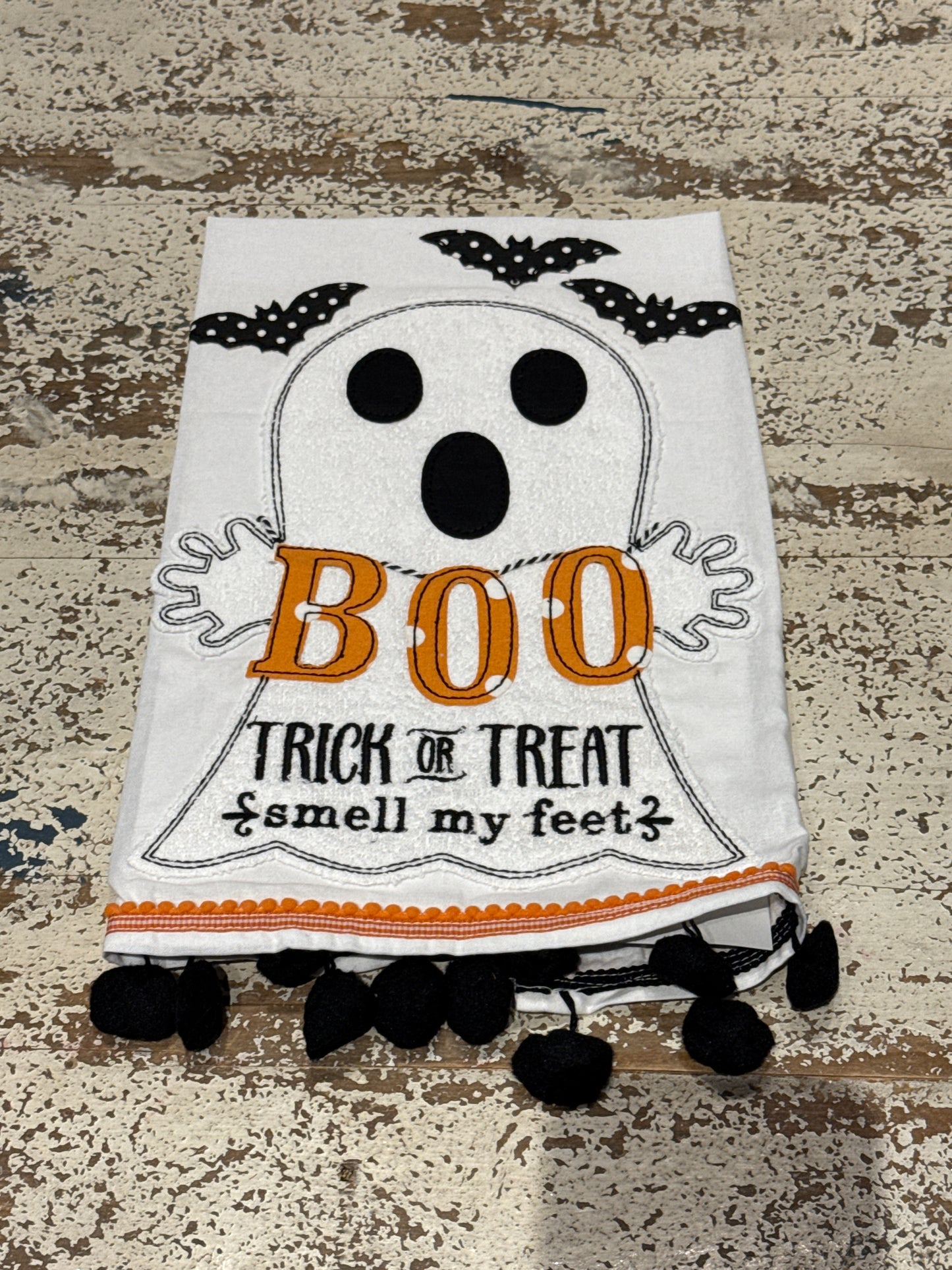 Trick or Treat Smell My Feet Tea Towel