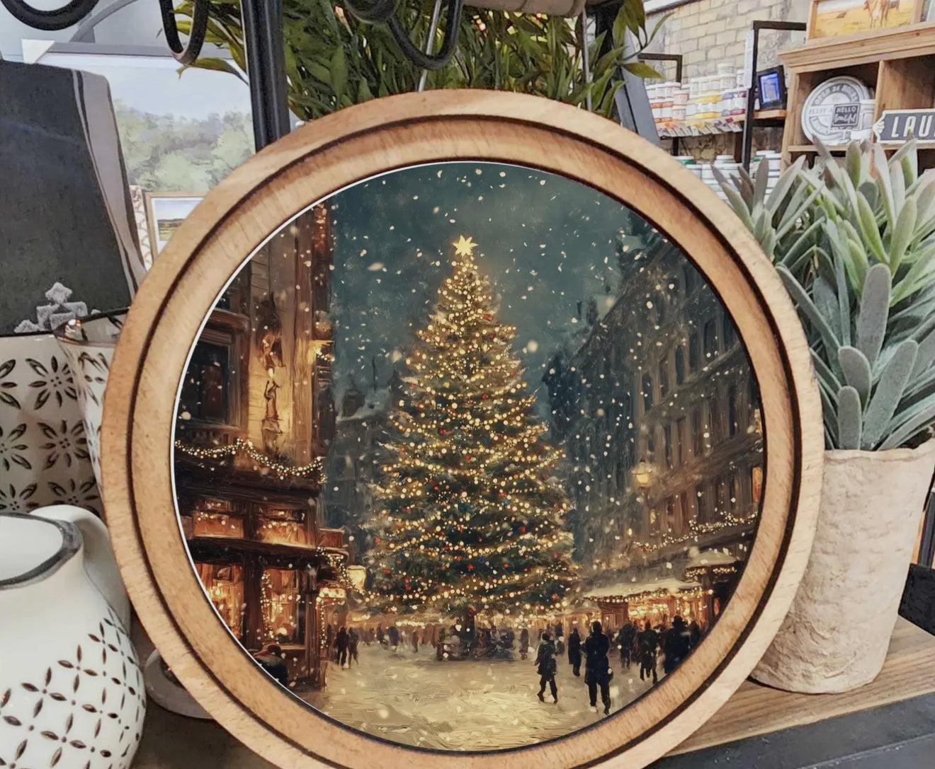 Round Christmas Tree Main Street Art