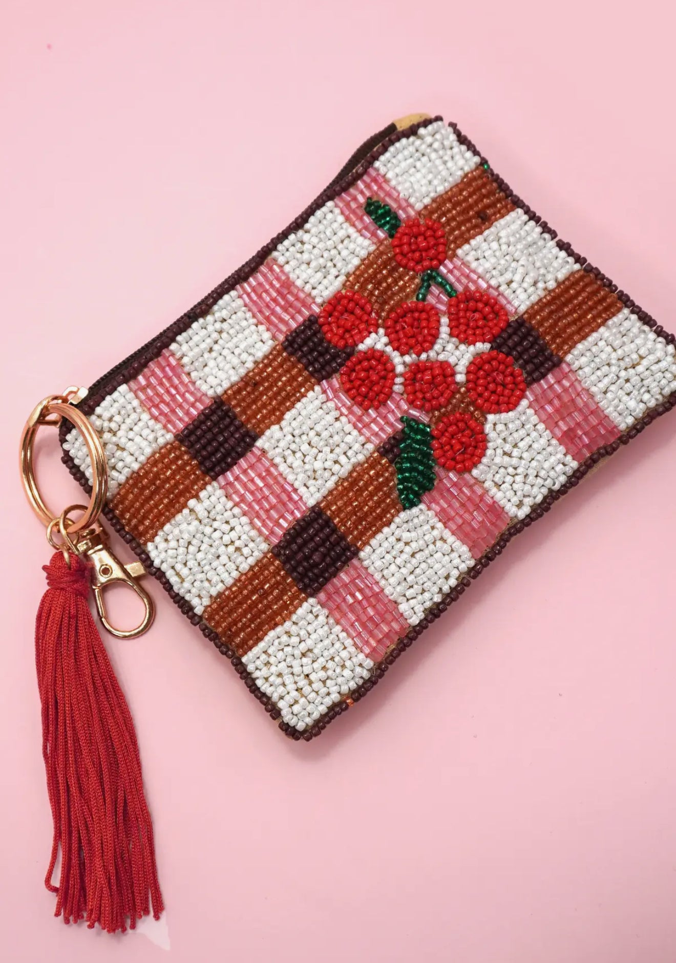 Beaded Cherry Coin Purse