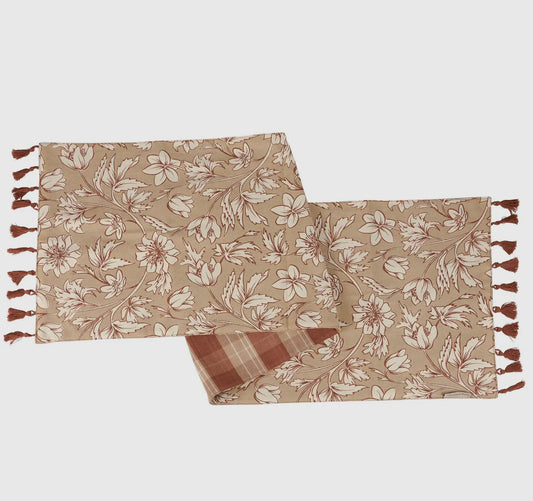Brown Tartan Table Runner