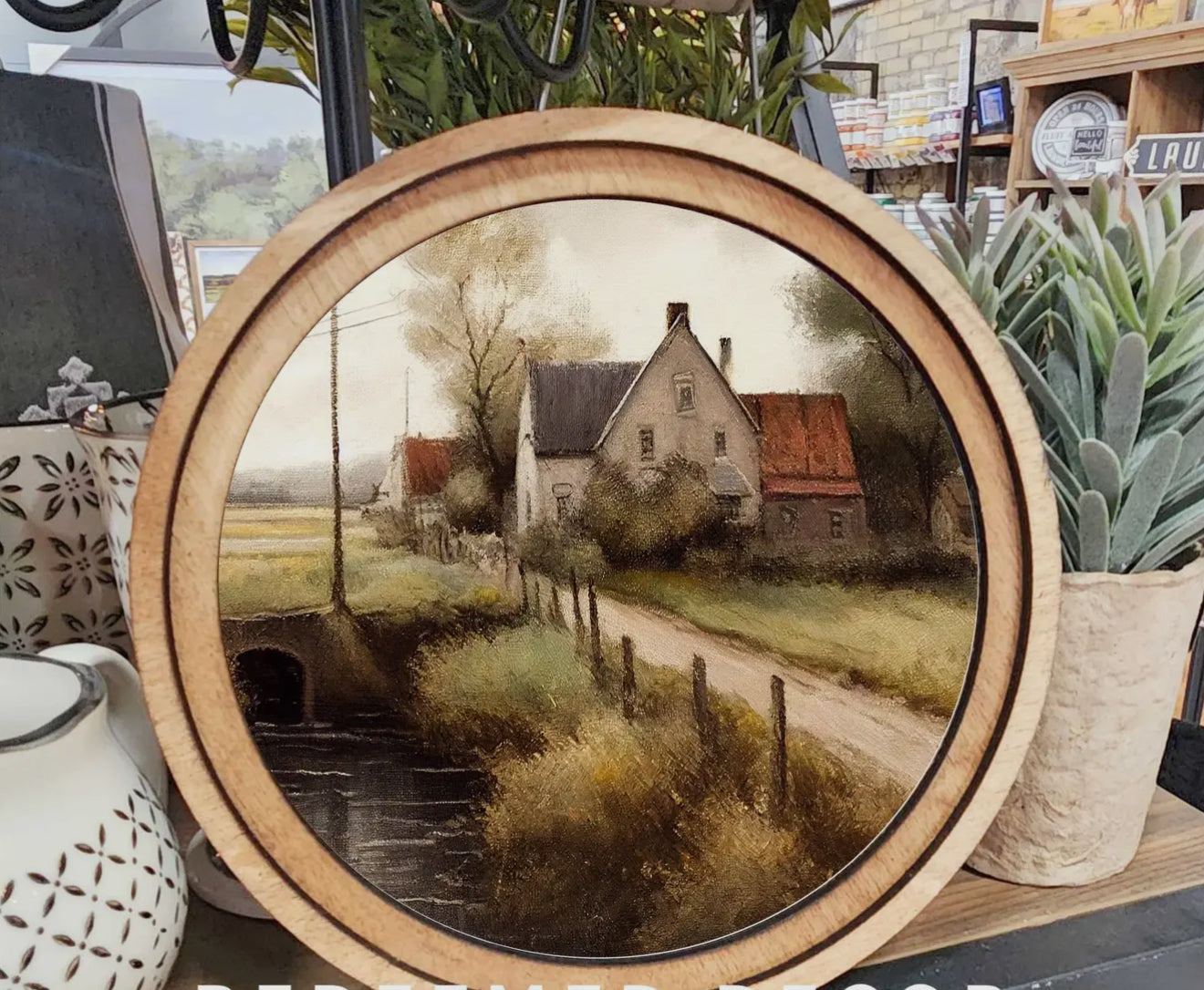 Round Dirt Lane Farmhouse Art