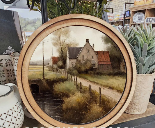 Round Dirt Lane Farmhouse Art