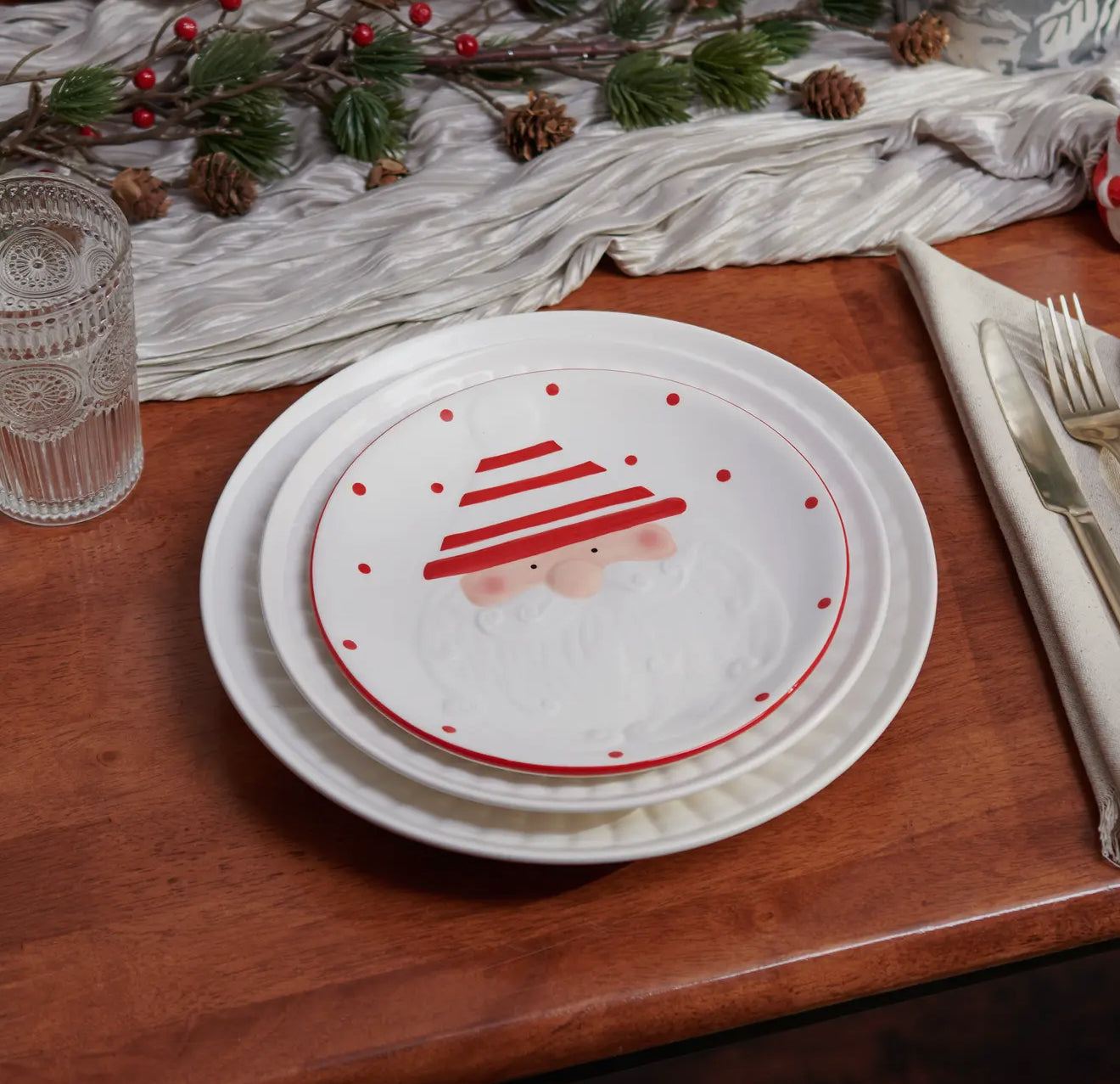 Nordic Santa Dessert Plate