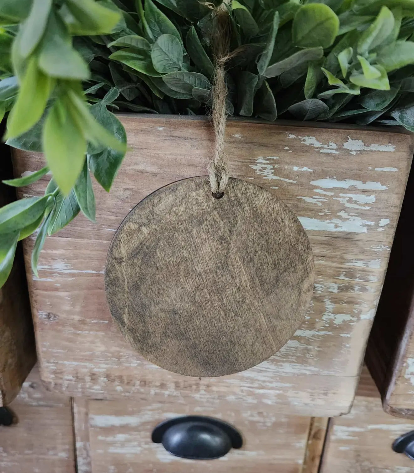 Vintage Santa Wood Ornament