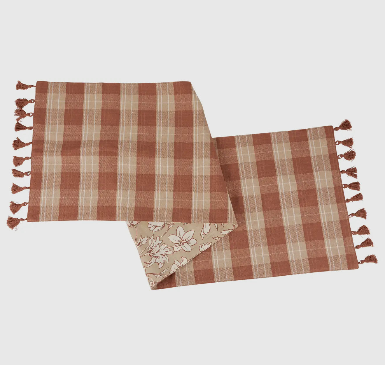 Brown Tartan Table Runner