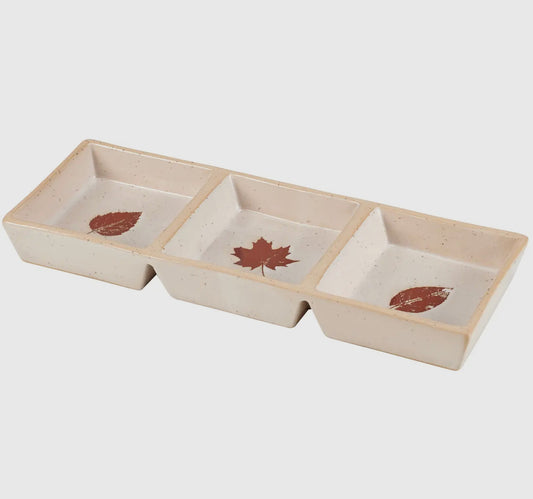 Fall Leaves Tidbit Tray