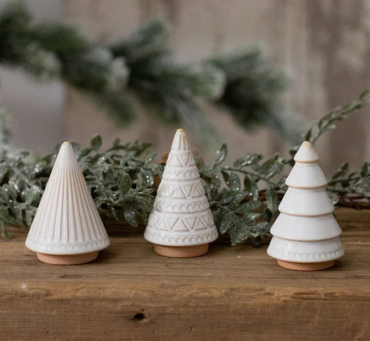 Set of 3 Mini Reactive Glaze Trees