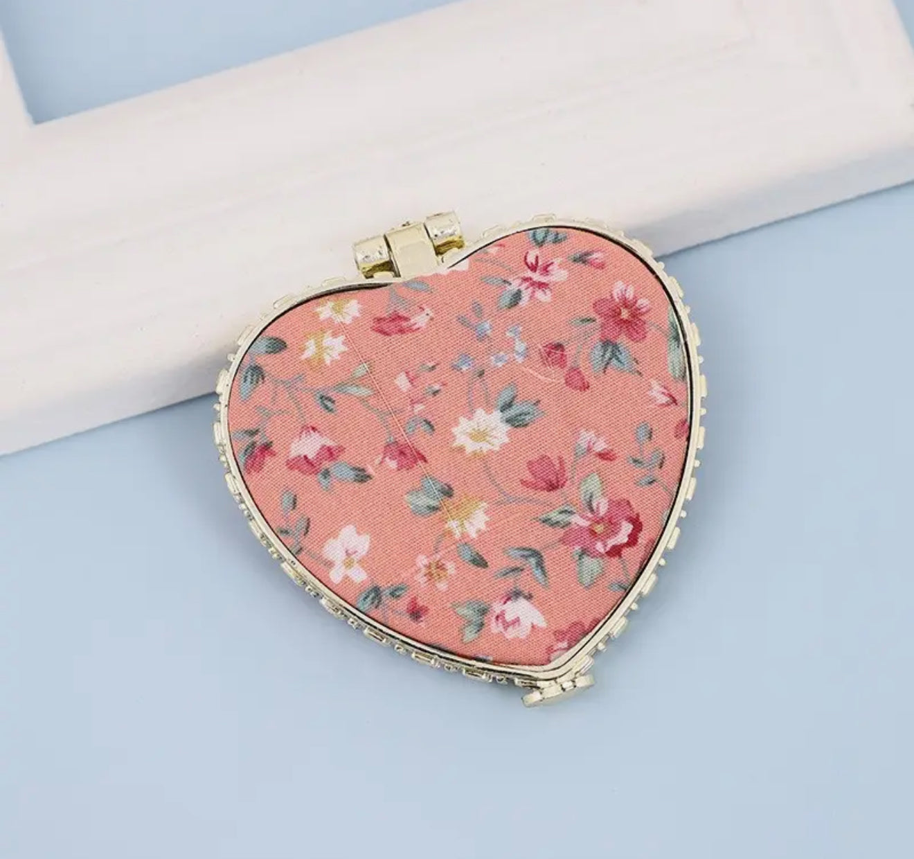 Blush Floral Compact Mirror