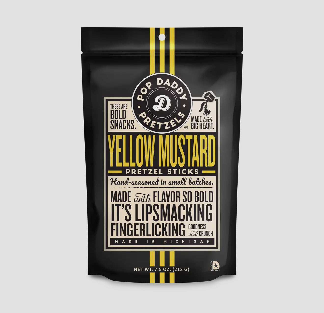 Yellow Mustard Pop Daddy Pretzels