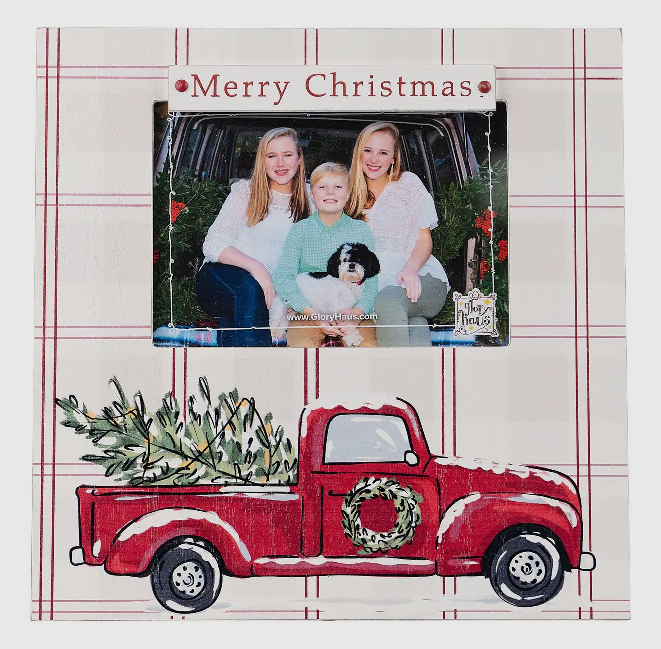 Red Truck Christmas Tree Frame