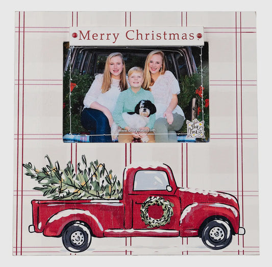 Red Truck Christmas Tree Frame