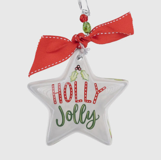 Holly Jolly Star Ornament