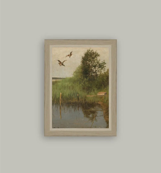 Mallards Taking Flight Framed Art