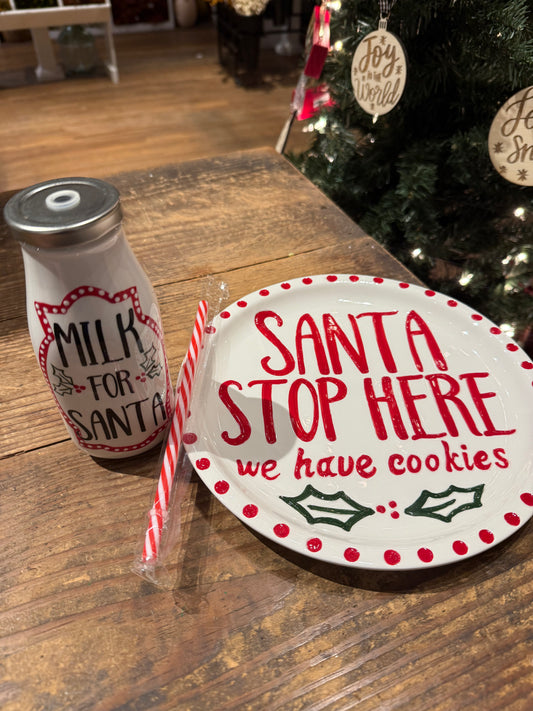 Santa Stop Here Mill and Cookies Set