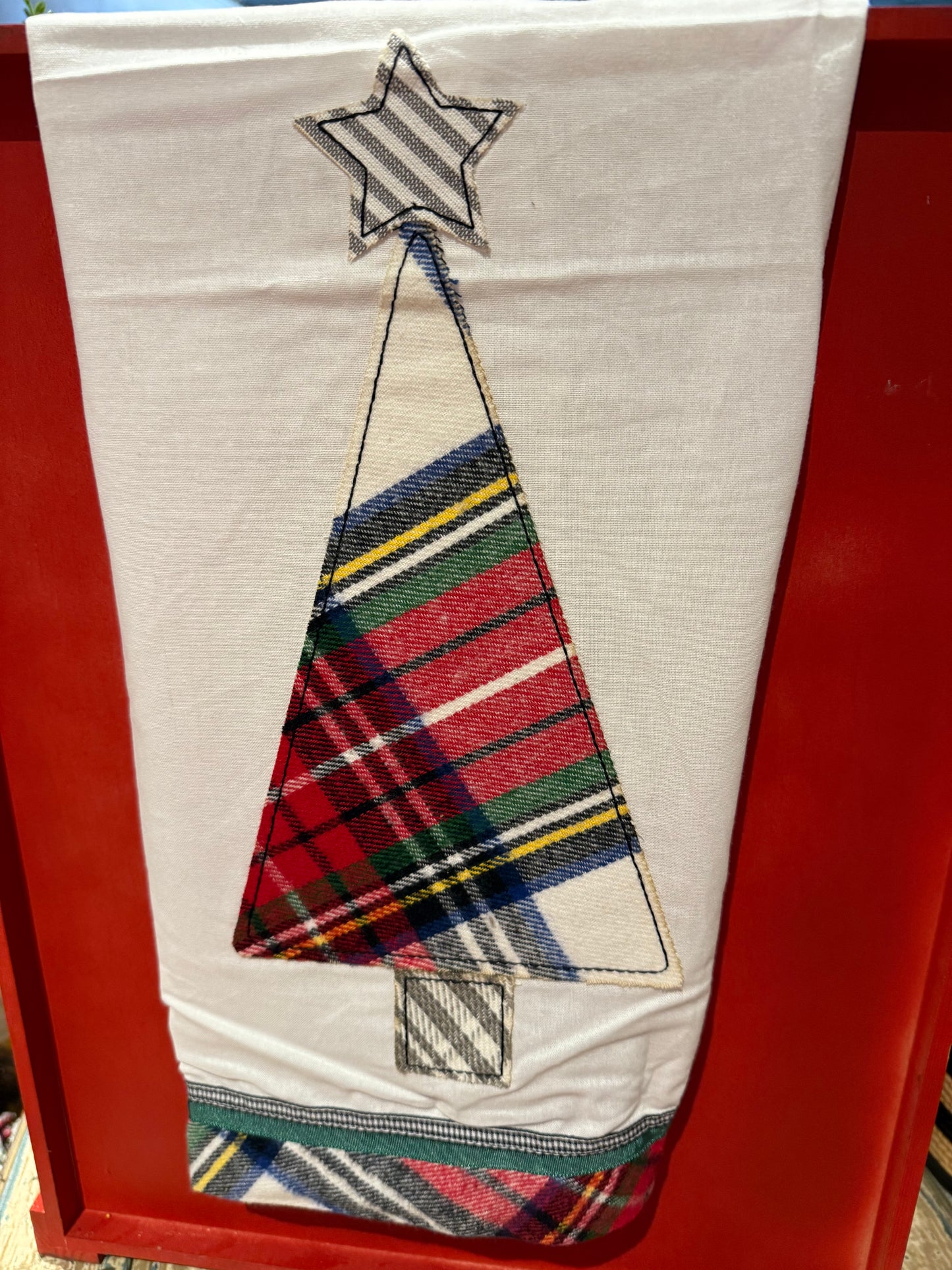 Plaid Tree Tea Towel
